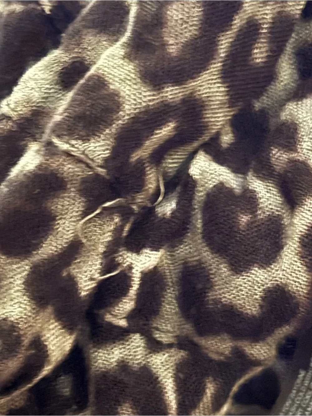 Y2K Leopard Print Infinity Scarf - Black & Gray